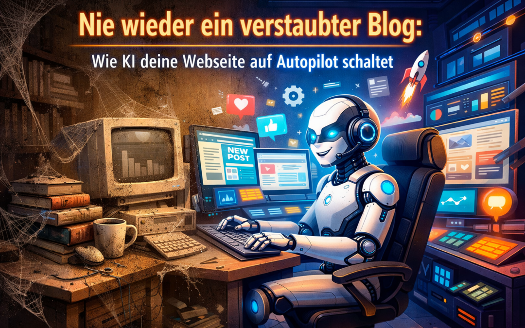 Nie wieder ein verstaubter Blog: Wie KI deine Webseite auf Autopilot schaltet
